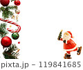 白い背景のサンタクロースのイラスト 119841685