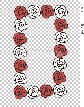 Frame of red and white roses Frame of red and white roses 119841897