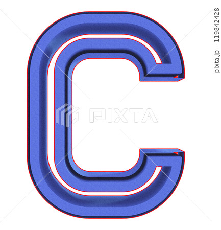 3D rendered illustration. Decorative letter. Custom art font. 3D rendered illustration. Decorative letter. Custom art font. 119842428