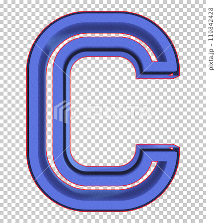 3D rendered illustration. Decorative letter. Custom art font. 3D rendered illustration. Decorative letter. Custom art font. 119842428