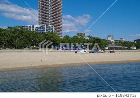 神戸・須磨海浜公園・海水浴場・ビーチトレイン 119842718
