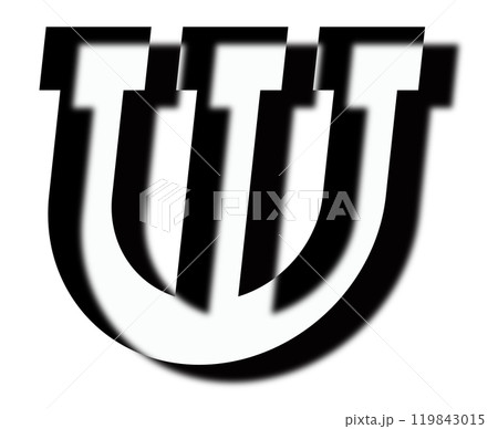 Shadow silhouette letter. Custom art font. Shadow silhouette letter. Custom art font. 119843015