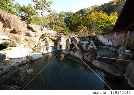 日本の秘湯　中房温泉　湯原の湯 119843148