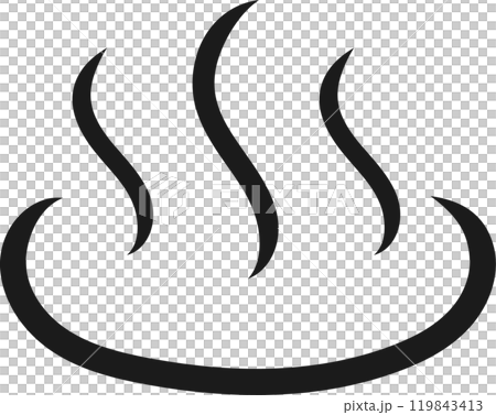 溫泉標記圖黑色 溫泉標記圖黑色 119843413