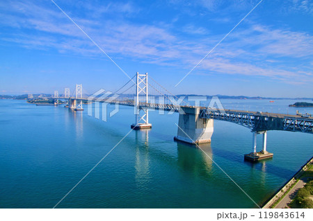 瀬戸大橋・瀬戸大橋タワーからの眺望（香川県・坂出市） 119843614