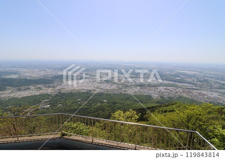 2024年5月の茨城県の筑波山の男体山山頂からの景色 119843814