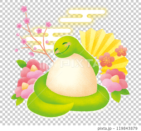 2025年蛇年拿著雞蛋透明背景 119843879