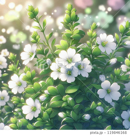 光を浴びるバコパ 119846168