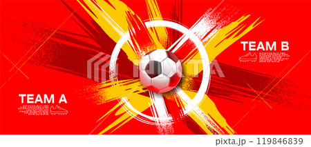 Soccer bannerTemplate , Football match day, VS , spain flag, 119846839