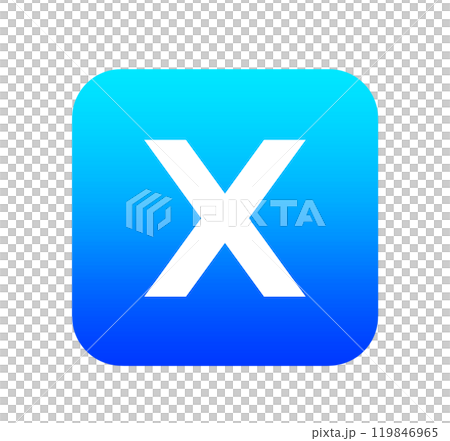 Blue gradient X icon Blue gradient X icon 119846965