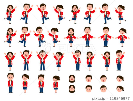 元気な販売スタッフセット 119846977