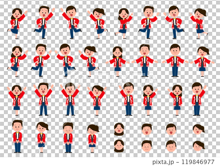 元気な販売スタッフセット 119846977