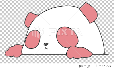 A panda popping out (red) A panda popping out (red) 119846995