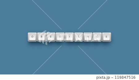 obedience text on a 3d keyboard button with shadow concept series  obedience text on a 3d keyboard button with shadow concept series  119847516
