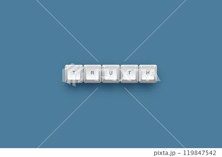 Truth text on a 3d keyboard button with shadow concept series Truth text on a 3d keyboard button with shadow concept series 119847542