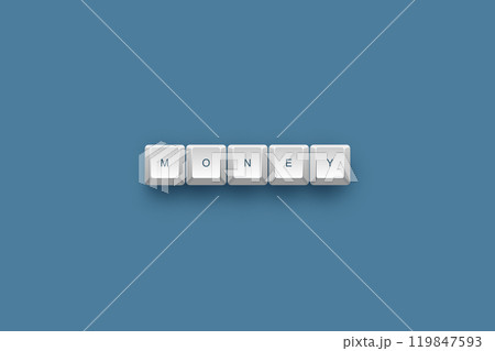 Money text on a 3d keyboard button with shadow concept series Money text on a 3d keyboard button with shadow concept series 119847593