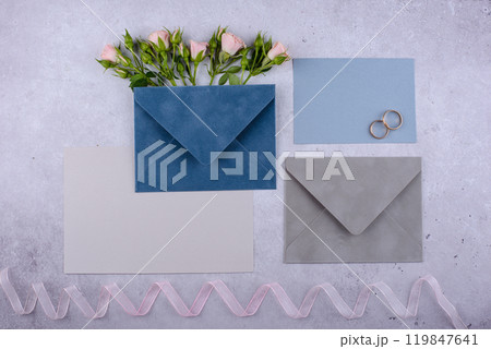 Wedding invitation card. Save the date concept Wedding invitation card. Save the date concept 119847641