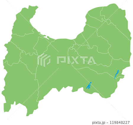 分割できる富山県地図 分割できる富山県地図 119848227