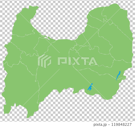 分割できる富山県地図 分割できる富山県地図 119848227