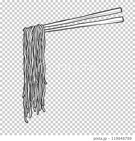 舉起筷子的細直面手寫畫筆畫風格插畫 舉起筷子的細直面手寫畫筆畫風格插畫 119848789