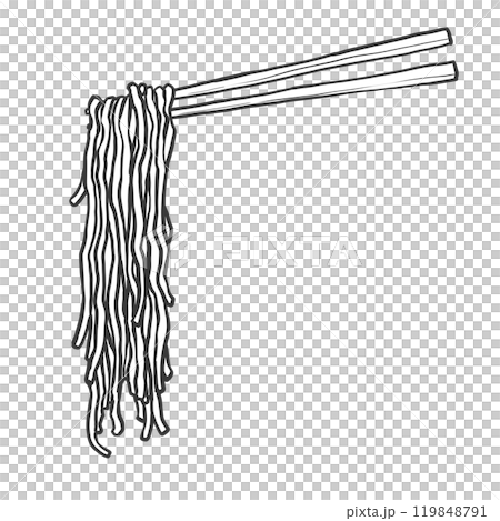 豎筷中粗直面手寫筆畫風格插畫 119848791
