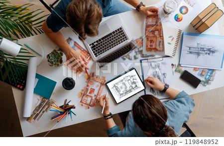 Designers working in studio 119848952