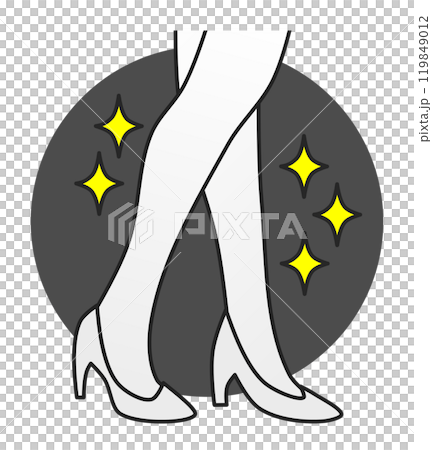 一個美麗性感的女人穿著高跟鞋行走的插圖 一個美麗性感的女人穿著高跟鞋行走的插圖 119849012