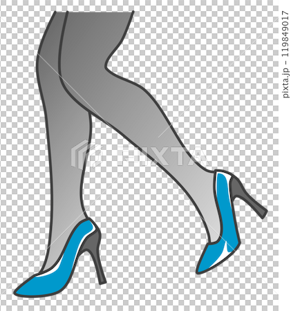 An illustration of a beautiful and sexy woman walking in high heels An illustration of a beautiful and sexy woman walking in high heels 119849017