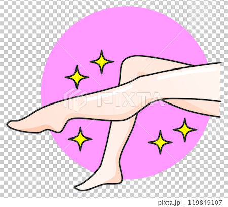 Illustration of healthy and beautiful female legs with beauty treatments and skin care Illustration of healthy and beautiful female legs with beauty treatments and skin care 119849107