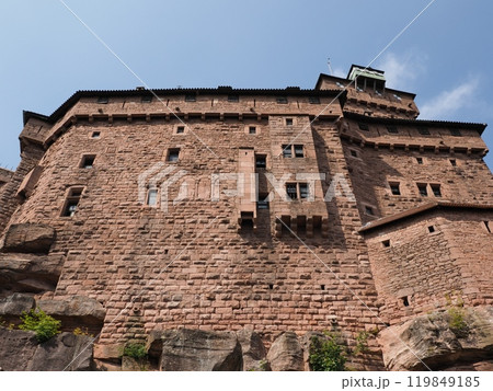 Monumental elevation of Koenigsbourg castle in Orschwiller in France Monumental elevation of Koenigsbourg castle in Orschwiller in France 119849185