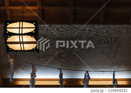 長野 戸隠神社 中社の龍の天井絵 長野 戸隠神社 中社の龍の天井絵 119849281