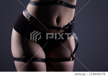 Photo of womans hips in bandage belt 119849379