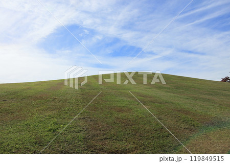 国営讃岐まんのう公園の竜頭の里の芝生広場の小山 国営讃岐まんのう公園の竜頭の里の芝生広場の小山 119849515