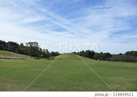 国営讃岐まんのう公園の竜頭の里の芝生広場 119849521