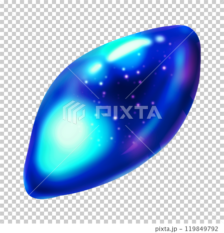 Blue oval gemstone Blue oval gemstone 119849792