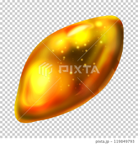 Yellow oval gemstone Yellow oval gemstone 119849793