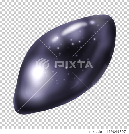 Black oval gemstone Black oval gemstone 119849797