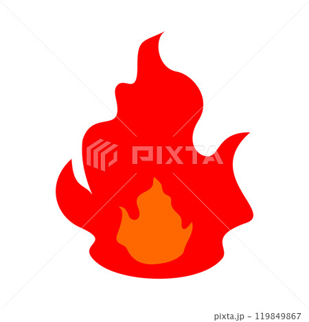 シンプルな炎のアイコン 119849867