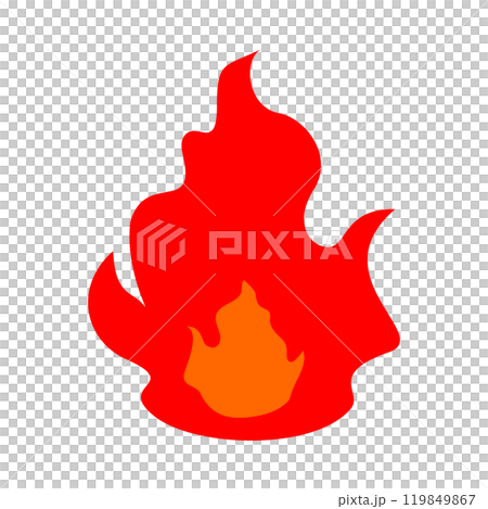 シンプルな炎のアイコン 119849867