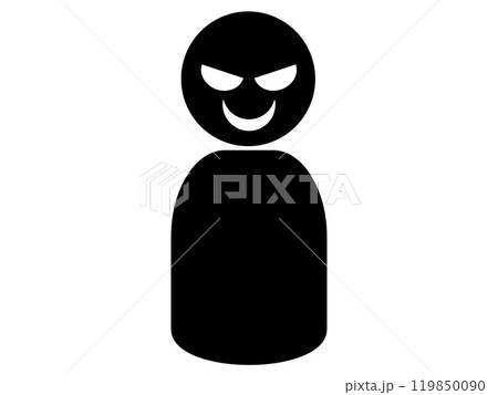 怪しい人(不審者・悪者)のシルエット 怪しい人(不審者・悪者)のシルエット 119850090