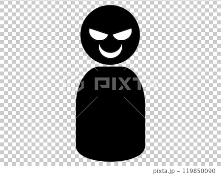 怪しい人(不審者・悪者)のシルエット 怪しい人(不審者・悪者)のシルエット 119850090