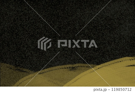 クリスマスや年末年始のおめでたいイメージ　輝くゴールドのグリッターが舞う美しい和風高級黒背景 119850712