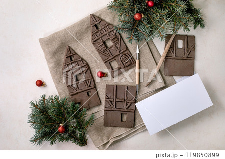 Handcrafted clay pieces DIY clay Christmas workshop Handcrafted clay pieces DIY clay Christmas workshop 119850899