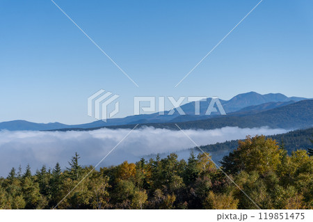 雲海に浮かぶ山々 119851475
