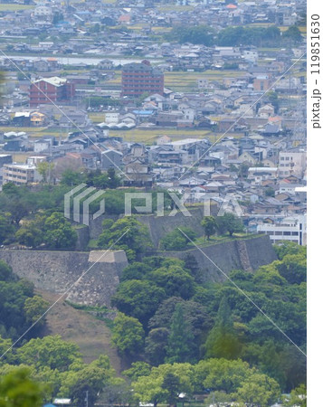 青の山山頂公園から見る丸亀城と丸亀市の町並み10 119851630