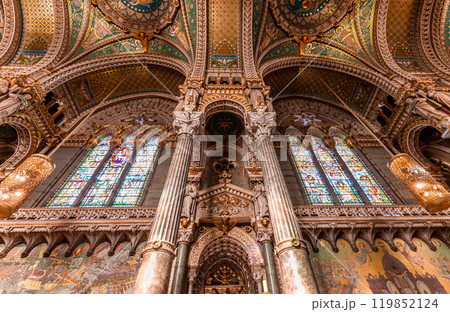 Basilica of Notre-Dame de Fourviere, Lyon, France Basilica of Notre-Dame de Fourviere, Lyon, France 119852124