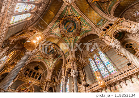 Basilica of Notre-Dame de Fourviere, Lyon, France Basilica of Notre-Dame de Fourviere, Lyon, France 119852134