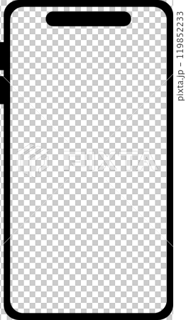 Smartphone screen frame illustration material Smartphone screen frame illustration material 119852233
