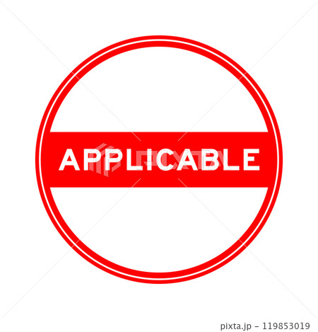 Red color round seal sticker in word applicable on white background Red color round seal sticker in word applicable on white background 119853019