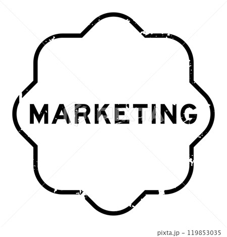 Grunge black marketing word rubber seal stamp on white background 119853035